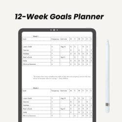 12-Week Goals Planner